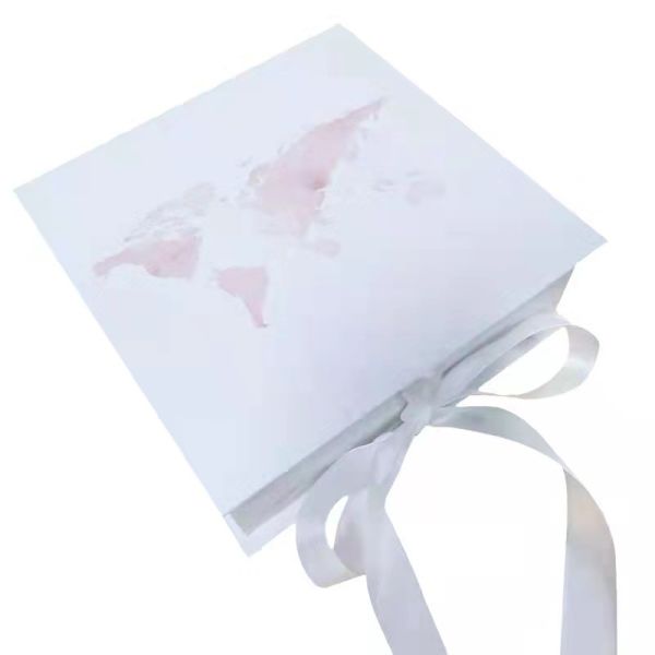 Luxury Fancy Packaging Box Magnetic Cardboard Shipping Box With Ribbon