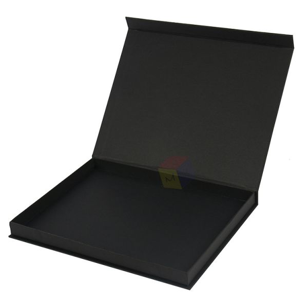 Luxury Black Magnetic Closure Album A4 Gift Cardboard Presentation Paper Box Packaging Custom Logo