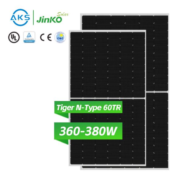 AKS Jinko Tiger N-type 60tr Solar Panel 360W 365W 370W 375W 380W Solar Panel Painel Solar Jinko Solar PV Module