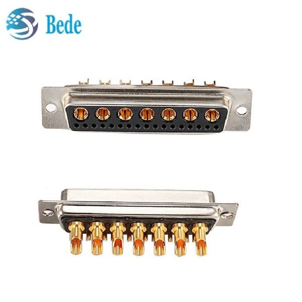 24W7 DB Hybrid Connector Series Mixed Power-Signal Transmission Straight Pins