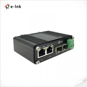 China Unmanaged 2 Port Industrial Ethernet Switch Rj45 SFP 12VDC-48VDC on sale