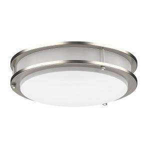  Brush Nickel Ceiling 14 LED Flush Mount Light Fixture 5CCT 25w Double Ring Manufactures