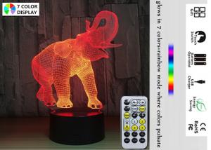 China Bedroom 3D Illusion Night Lamp Christmas Gifts For Girls Boys Elephant Design on sale