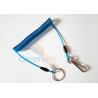 Buy cheap Transparent coiled security tethers , Snap Hook Split Ring quick release lanyard from wholesalers