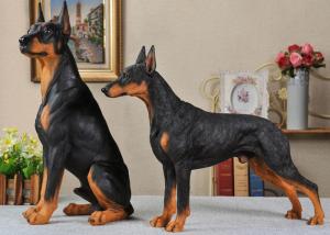  Resin Material Simulation Dog For Garden Decoration / Home Security Manufactures
