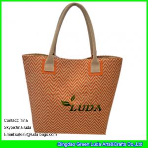China LUDA wholesale designer handbags fashion paper straw handbags on sale