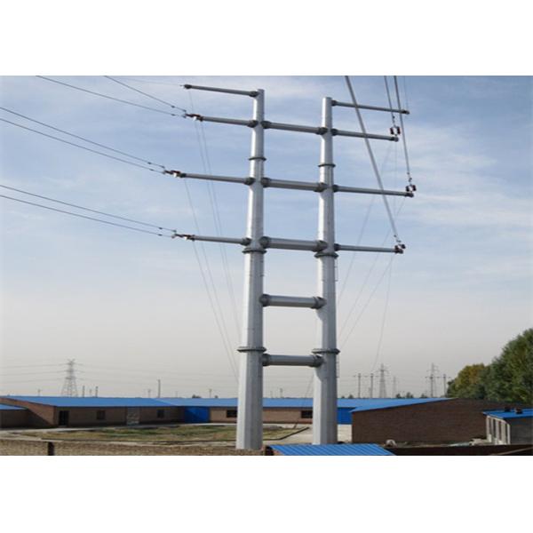 Transmission Power Line Tower, Electric Transmission Line Steel Tubular Tower Utility Poles