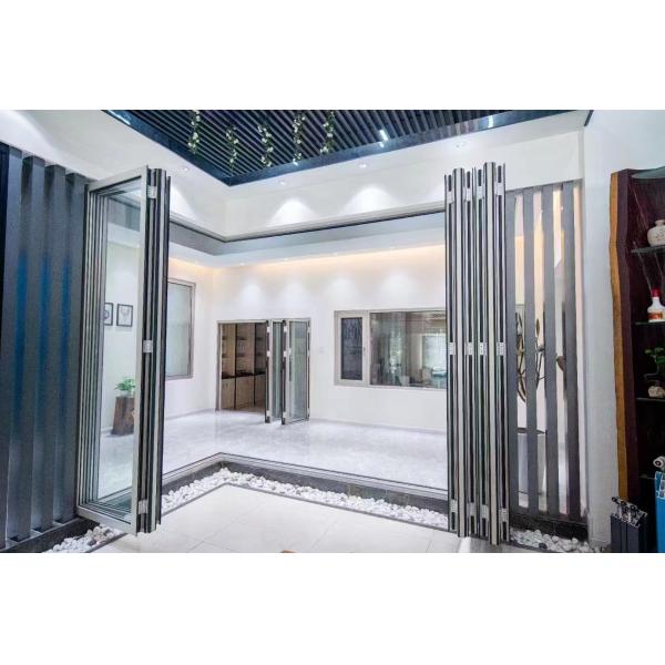 Heavy-Duty Folding Insulating Glass Door With Aluminum Frame And German Hardware Accessories