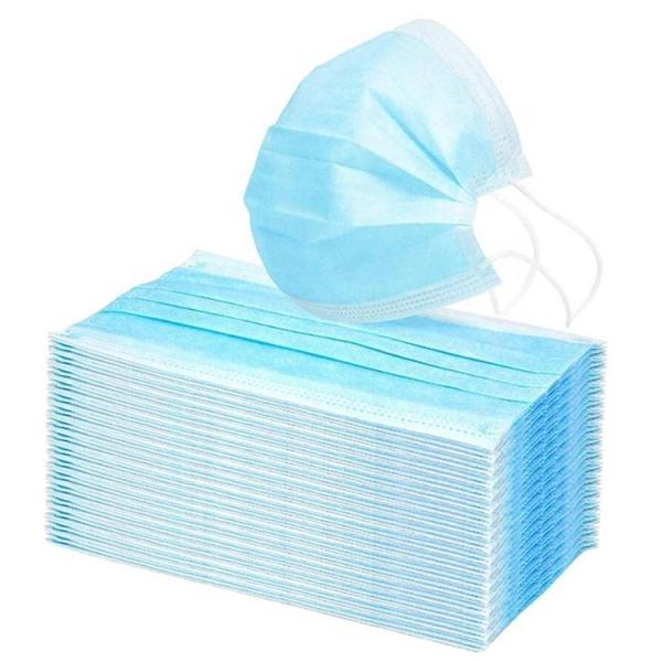 Blue 3 Ply Disposable Mask / Air Pollution Protection Mask Low Respiratory