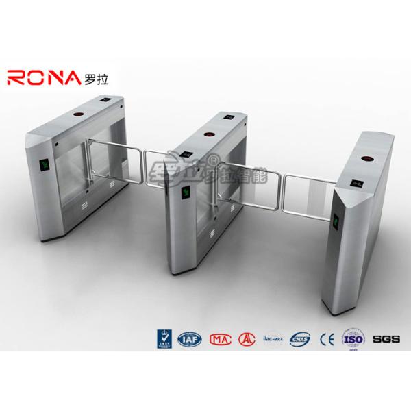 DC24V Brush Biometric Electric Swing Barrier Gate 20W RS485 Access Control Turnstile