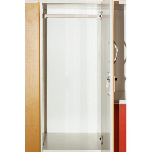 Red Door PVC Material Employee Storage Lockers Sturdy Four Tier Lockers For GYM