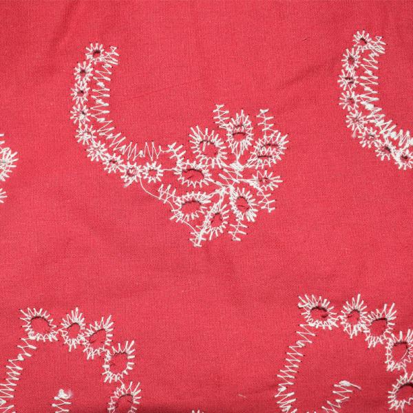 Soft Dresses White Embroidered Solid Color Cotton Fabric Garment Textile