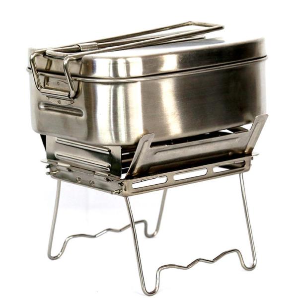 Camouflage Camping Cooking Set SS 304 For Outdoor Field Cooking