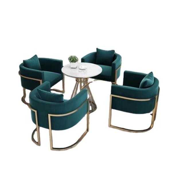 Metal Frame Commercial Cafe Table And Chairs