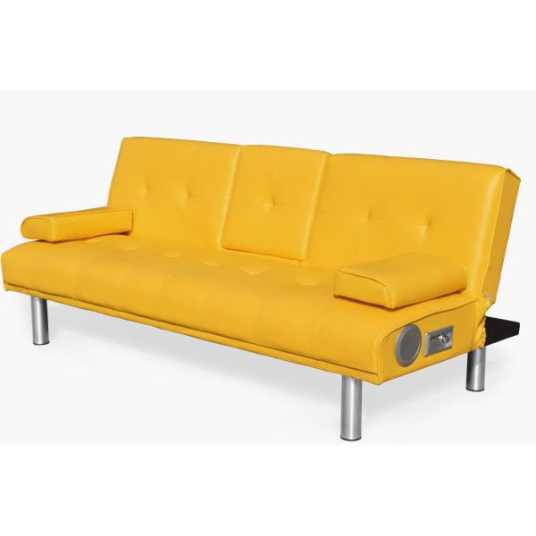 Yellow  Foldable Sofa Bed European Style Living Room