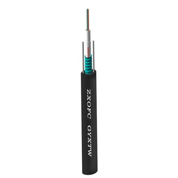 HDPE 24 Core GYXTW Armoured Fiber Optic Cable PBT