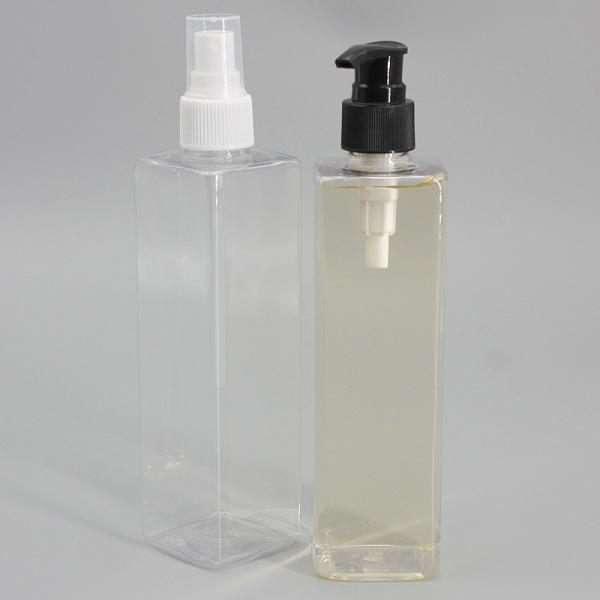 300ml Clear Square Plastic Packaging Bottle For Hand Sanitizer