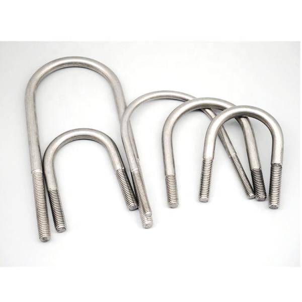 SS304 A2 Polishing Threaded U Bolt High Strength With Screw Threads