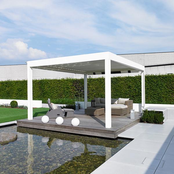 Motorised Weather Resistant Motorized Louvered Aluminum Pergola