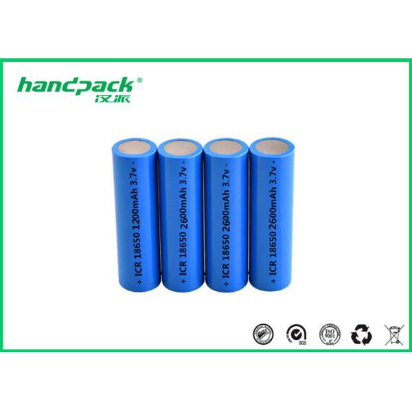 IFR 18650 2600mAh Lithium Ion Battery Pack / Cells With High Discharge Rate