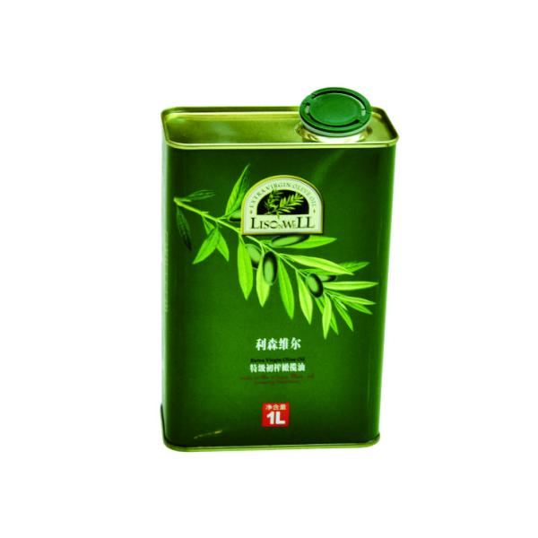 DADI Food Oil Can 1L Food Grade Extra Virgin Olive Oil Tin Can for Cooking Metal Type Tinplate