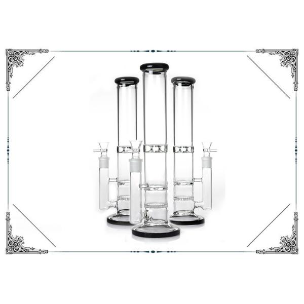 Straight Glass Water Pipe Turbine Percolator Smoking Bongs Honeycomb Pec Hookah