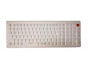 China Back arch 2.4G wireless washable keyboard by white silicone and USB dongle on sale