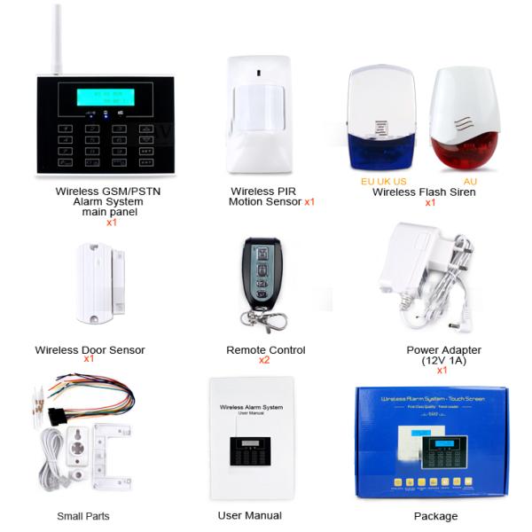 868mhz Dual Network LCD Screen Display Touch Keypad Phone Alarm System