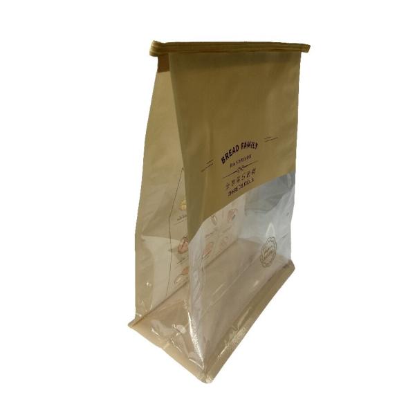 Soft Customized Flat Bottom Pouch Dry Lamination With Tin Tie for bread
