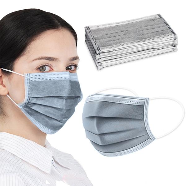 Light Weight Activated Carbon Dust Mask Grey Color 25 + 35 + 25 + 25 GSM