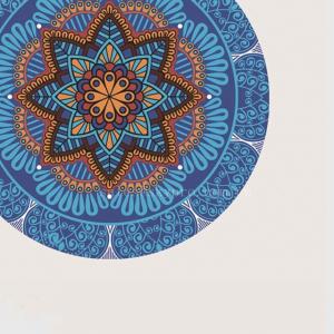  Customized Pattern Natural Rubber Mat / Mandala Printed Meditation Mat Manufactures