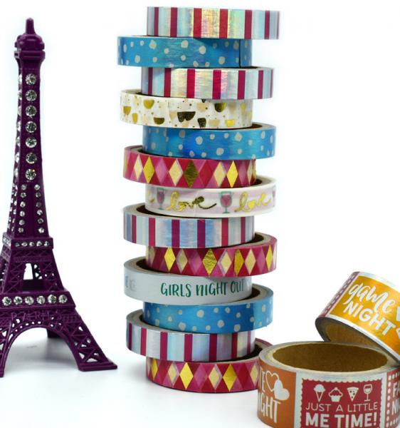 Manufacturers Washi Tape Stickers Logo Holiday Gifts Holographic Adhesive Festival Masking Tape