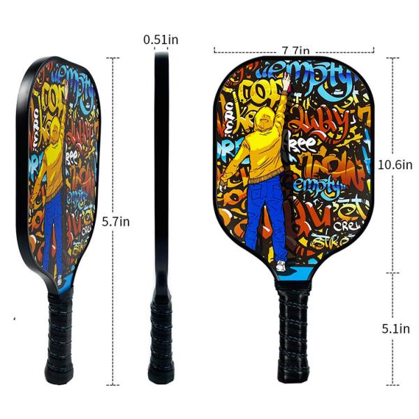 UV Pickle Ball Racket Aramid Honeycomb Core Outdoor Carbon Pickleball Paddle
