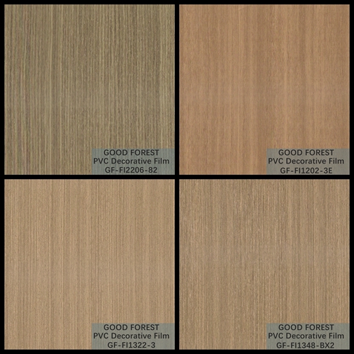 Flowability PVC Decorative Film Scratch Resistance Wooden Grain