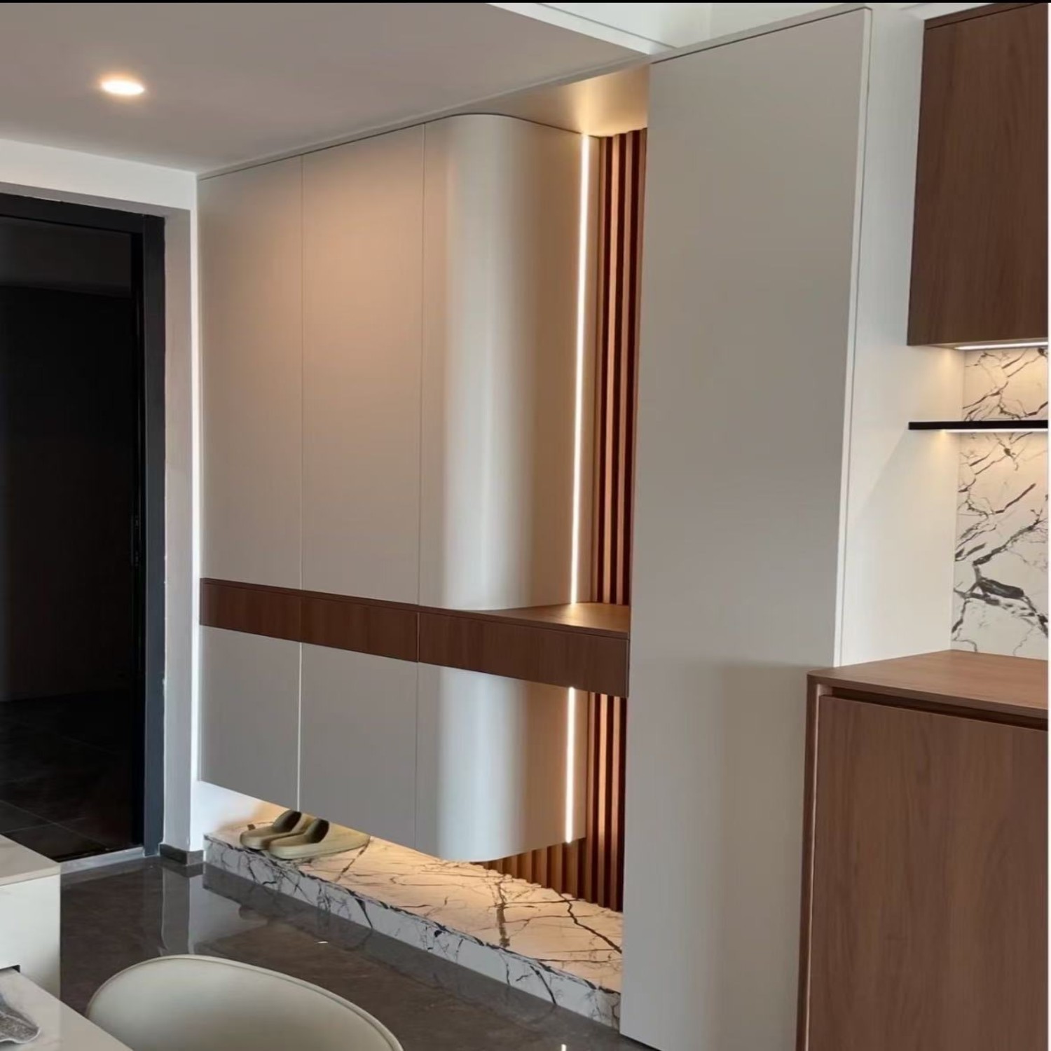 Modern Minimalist Wood‑Grain Whole‑House Custom Cabinetry 