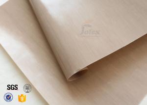  Non Stick Brown PTFE Coated Fiberglass Fabric Food Grade For BBQ Grill Mat Manufactures