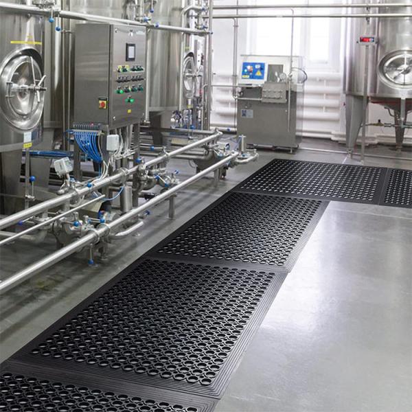 Rubber Floor Mats For Kitchen Commercial Anti-Fatigue Floor Mats Restaurant Bar Floor Mat  Black 36inch X 60inch