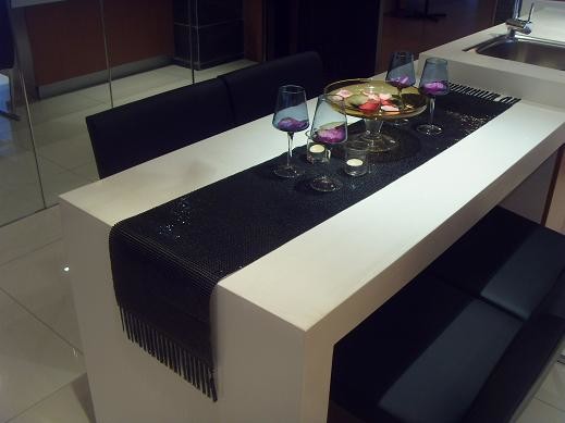 Black Metal Sequin Fabric for Table Runner Metallic Fabric Table Decoration