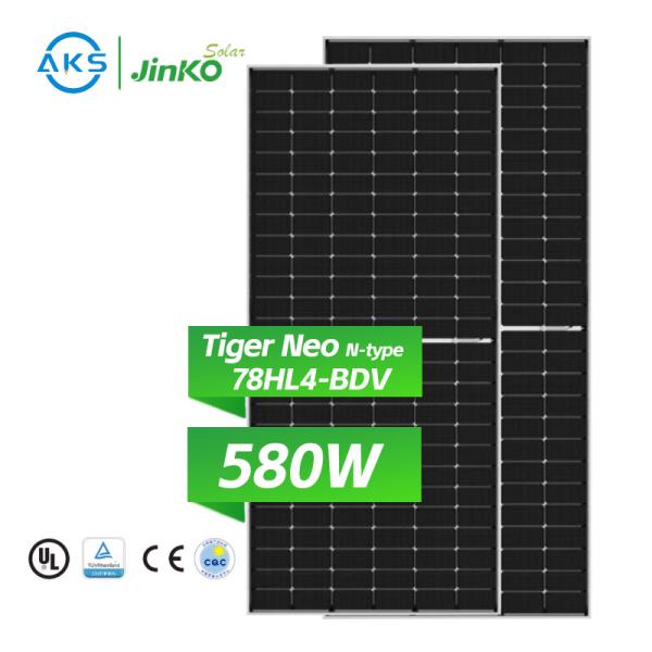 Jinko Tiger Neo N-Type 72HL4-BDV Solar Panel 560W 565W 570W 575W 580W Bifacial Module Dual Glass