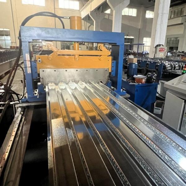 Metal 1.5 B Type Roof Deck Roll Forming Machine, Steel Decking Floor Roll Forming Machine With Embossing