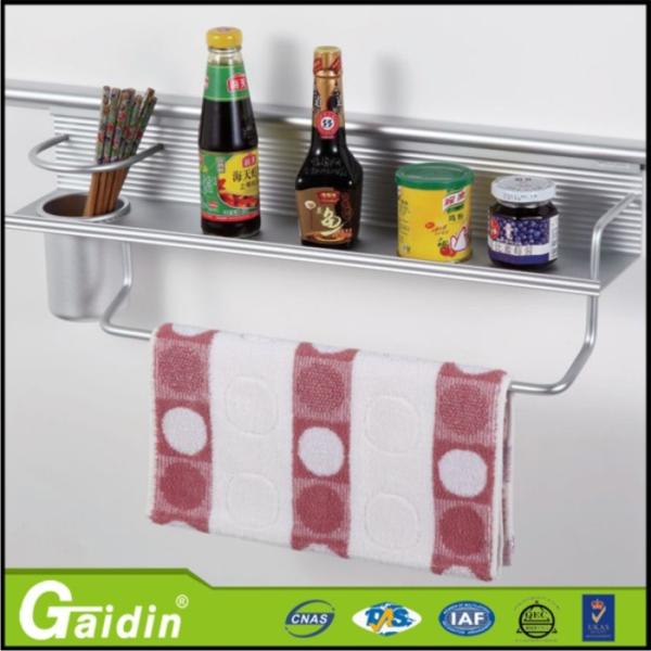 Metal kitchen accessories wall mount aluminum kitchen storage rack