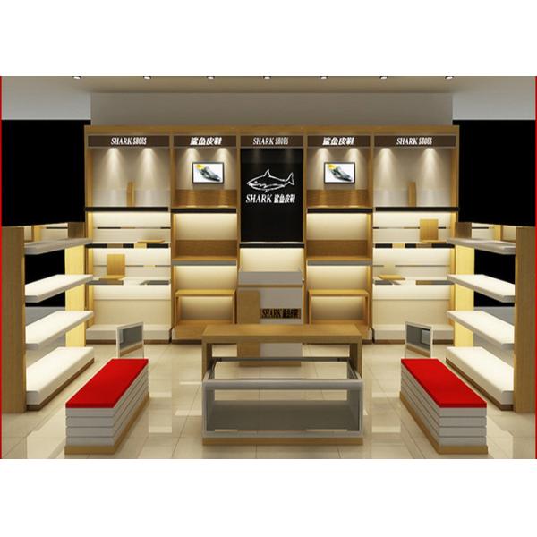 Customized Size Shoe Store Display Shelves For Boutique Brand Shoes Shop