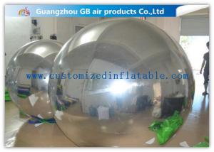 China PVC Silver Inflatable Mirror Ball , Christmas Inflatable Yard Decorations Balloons on sale