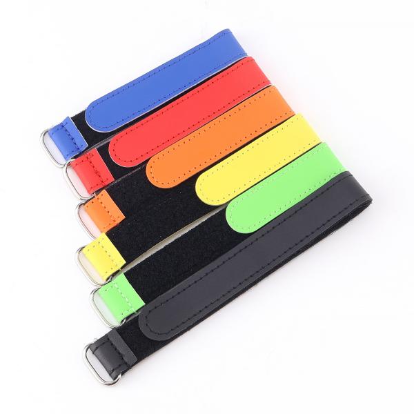 Leather Hook And Loop Cable Ties Anti Slip Cable Management Straps For Drones And Model Aircraft
