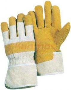 Yellow Welding / cooking / baking heavy - duty industry Pig Leather Gloves / Glove 21003