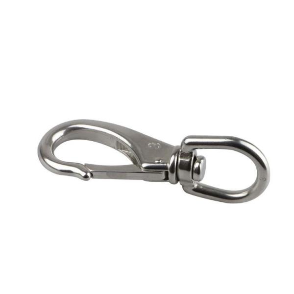 Polished Finish Stainless Steel Key Chain Hook Dog Leash Swivel Carabiner Snap Hook
