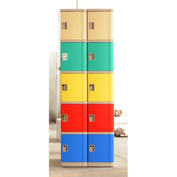 Gym 5 Tier Lockers Corrosion Proof , Keyless Safety Yellow School Lockers