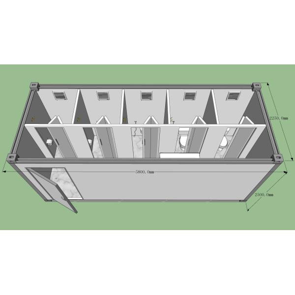 Professional Portable Toilet Container FRP Composite Panel For Sports Site Camp