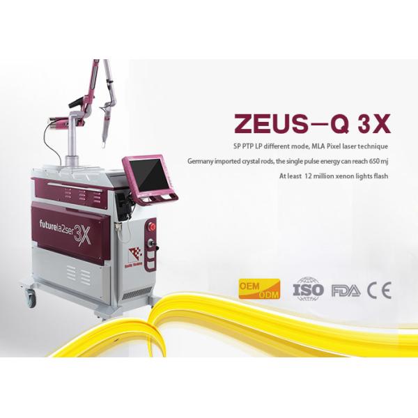 Safe Laser Tattoo Removal Device , Yag Tattoo Removal Machines 800mj Pulse Energy