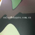 Thin 0.5mm Thick PVC Coated Fabric Plastic Sheet Camouflage 210T Polyester